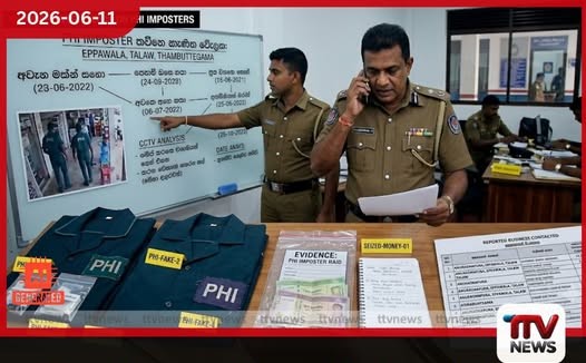 මහජන සෞඛ්ය පරීක්ෂකවරුන් ලෙස පෙනී සිටිමින් ව්යාපාරිකයන්ගෙන් මුදල් අය කළ පිරිසක් ගැන පොලිස් පරීක්ෂණ