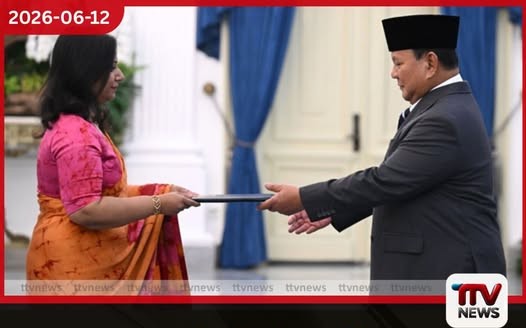 ඉන්දුනීසියාවේ නව ශ්රී ලංකා තානාපතිනිය ලෙස ශෂිකලා ප්රේමවර්ධන අක්තපත්ර පිළිගන්වයි
