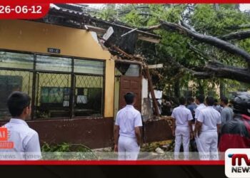 පිළියන්දල ධර්මරාජ විද්‍යාලයේදී පන්ති කාමරයකට කොහොඹ ගසක් කඩා වැටෙයි