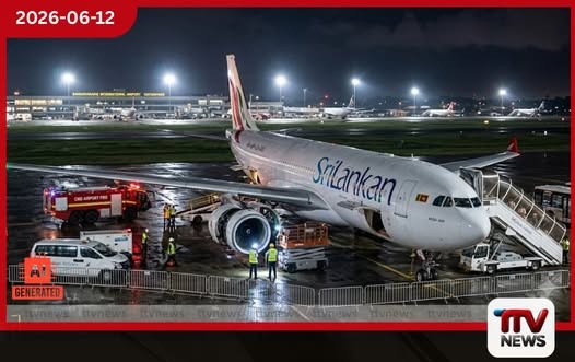 අකුණු සැර වැදීමක් හේතුවෙන් ශ්රීලන්කන් ගුවන් යානයක් කටුනායකට යළි ගොඩබස්වයි