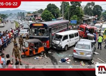 කොළඹ – මහනුවර පාරේ කෑගල්ලේදී  වාහන 6ක් ගැටී දරුණු රිය අනතුරක්