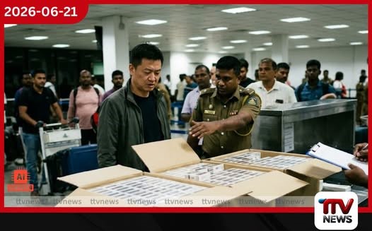 කටුනායකදී අත්අඩංගුවට ගත් චීන ව්යාපාරිකයාගේ ගමන් මල්ලේ රු. මිලියන 13කට අධික විදේශීය දුම්වැටි තොගයක්…