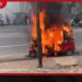 තමන්ගෙම ත්‍රිරෝද රථයට ගිනිතබා දුම්රියට පැනපු අසරණයා…
