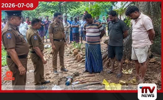 නාරන්ගල ඓතිහාසික කෝවිල් භූමියේ නීති විරෝධී කැණීම් සැකකරුවන් තිදෙනෙකු අත්අඩංගුවට