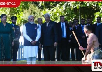ඉන්දීය අගමැති නරේන්ද්‍ර මෝදිට  නවසීලන්තයෙන්  උණුසුම් රාජ්‍ය තාන්ත්‍රික  පිළිගැනීමක්