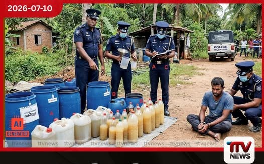 නීති විරෝධී මත්පැන් ලීටර් 54ක් සමඟ සැකකරුවෙක් අනුරාධපුරදී අත්අඩංගුවට