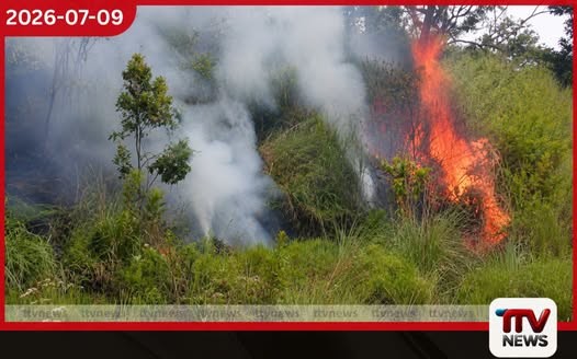 වැලිමඩ මූලික රෝහල අසල ඉඩමක දැවැන්ත ගින්නක්
