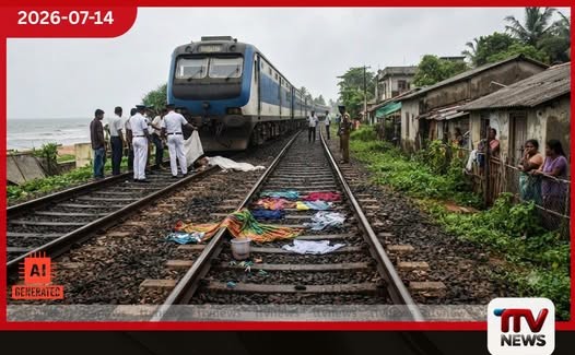 දුම්රිය මාර්ගයේ රෙදි වේලීමට ගිය තිදරු මවක් දුම්රියේ ගැටී ජීවිතක්ෂයට!