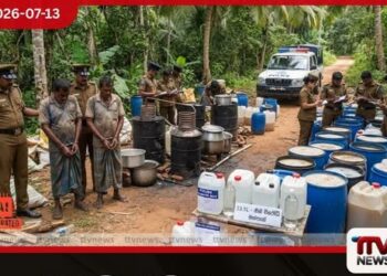 නීති විරෝධී මත්පැන් සහ  පෙරීමට යොදාගන්නා ද්‍රව්‍ය සමඟ  සැකකරුවන් දෙදෙනෙකු  යක්කලදී අත්අඩංගුවට