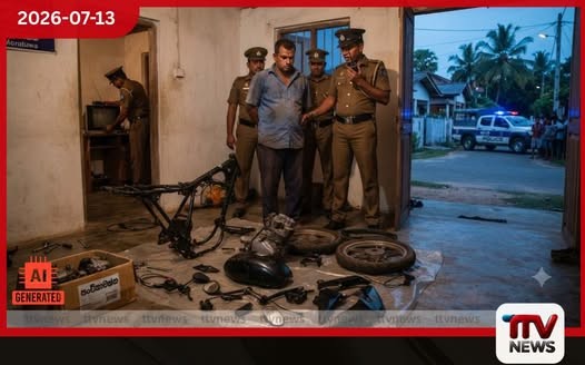 සොරාගත් යතුරුපැදිය කොටස් කර විකිණීමට සූදානම් වූ විශ්රාමික නාවික සෙබළෙක් අත්අඩංගුවට