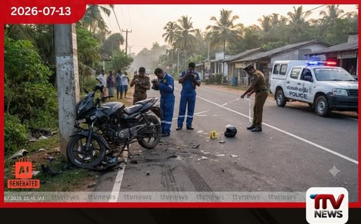 මොරගහහේනේදී යතුරුපැදියක් විදුලි රැහැන් කණුවක ගැටීමෙන් 29 හැවිරිදි තරුණයෙකු මරුට