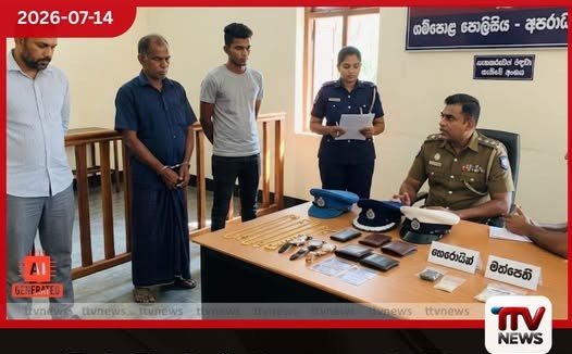 පොලිස් නිලධාරීන් ලෙස වෙස්වලාගෙන වසර ගණනාවක් රටම රවටා කෝටි ගණනක් මංකොල්ල කෑ කල්ලියක් ගම්පොළ පොලිස් දැලේ!