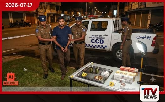 යක්කල හදිසි සෝදිසියකින් අත්බෝම්බ දෙකක් සහ ජීව පතරොම් සමඟ සැකකරුවෙක් අත්අඩංගුවට