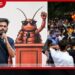 ඉන්දියාවේ “කැරපොතු පක්ෂය” (Cockroach Party) ආධාරකරුවන් පොලිස් තහනම නොතකා විරෝධතා පාගමනක