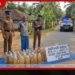 නීතිවිරෝධී මත්ද්‍රව්‍ය ලීටර් 262ක් සමඟ 53 හැවිරිදි සැකකරුවෙකු  අත්අඩංගුවට