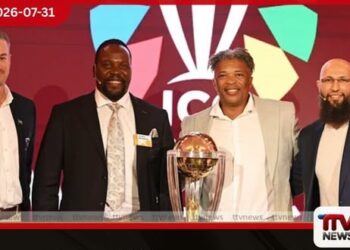 2027 ICC පුරුෂයන්ගේ  ක්‍රිකට් ලෝක කුසලානයේ  සත්කාරක නගර සහ  ලාංඡනය එළිදක්වයි