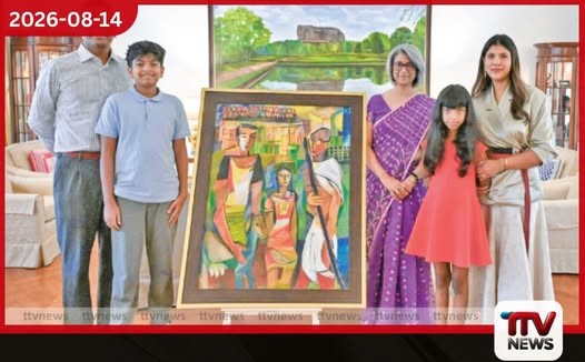 මහත්මා ගාන්ධිගේ 1927 ලංකා සංචාරය නිරූපිත සිතුවමක් නවදිල්ලියේ ශ්රී ලංකා මහ කොමසාරිස් කාර්යාලයට තෑගි කෙරේ