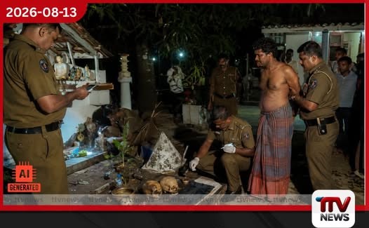 දේවාලයකින් මිනිස් හිස් කබල් දෙකක් හමුවෙයි