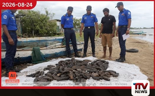 කිලිනොච්චියේදී නීතිවිරෝධී ලෙස මුහුදු කූඩැල්ලන් ප්රවාහනය කළ පුද්ගලයෙකු නාවික හමුදා භාරයට