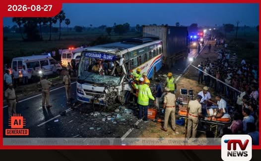 ඉන්දියාවම කම්පා කරමින් බස් රථයක් කන්ටේනරයක ගැටී 6 දෙනෙකු මරුට!