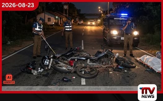 කලාවැව මාර්ගයේ යතුරුපැදි දෙකක් එකිනෙක ගැටී 75 හැවිරිදි පුද්ගලයෙකු මරුට!