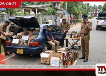 මහබාගේදී හොර මත්පැන් බෝතල් 600ක් සමඟ  33 හැවිරිදි සැකකරු කොටු වෙයි