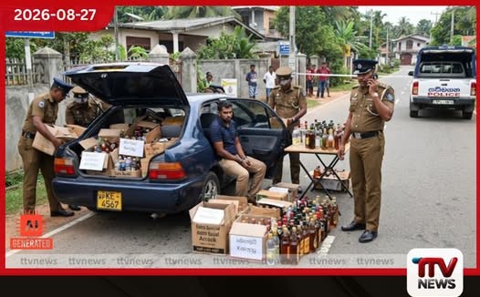 මහබාගේදී හොර මත්පැන් බෝතල් 600ක් සමඟ 33 හැවිරිදි සැකකරු කොටු වෙයි