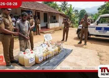 පාදුක්කේදී නීති විරෝධී මත්පැන් ලීටර් 75ක් සමඟ 29 හැවිරිදි සැකකරුවෙකු අත්අඩංගුවට!