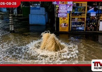 කළුතරදී ජලනලයක් පුපුරා මහා ජල ධාරාවක් අහසට විදෙයි!