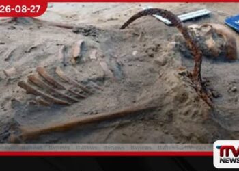 ගෙල හරහා දෑකැත්තක් තබා වැම්පයර් කෙනෙකු ලෙස වළ දැමූ වසර 400ක් පැරණි සොසියාගේ රහස් හෙළිකරන පර්යේෂණය ඇරඹේ!