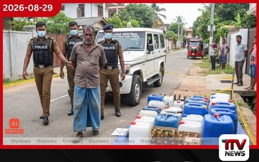 කඳානේ වැටලීමකින් නීතිවිරෝධී මත්පැන් ලීටර් 77ක් අත්අඩංගුවට!