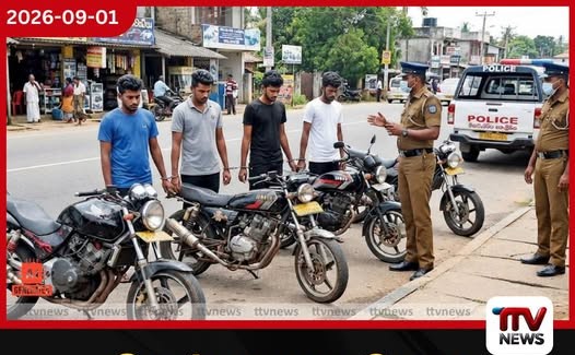 ව්යාජ අංක තහඩු සහ සයිලන්සර් සවිකළ යතුරුපැදි 4ක්, නිකවැරටියේදී අත්අඩංගුවට!