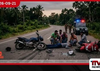 අගලවත්ත-බදුරලිය මාර්ගයේ යතුරුපැදි දෙකක් එකිනෙක ගැටී ලිස්සා පෙරළී සිදුවූ අනතුරින් 41 හැවිරිදි කොස්තාපල්වරයෙක් මරුට