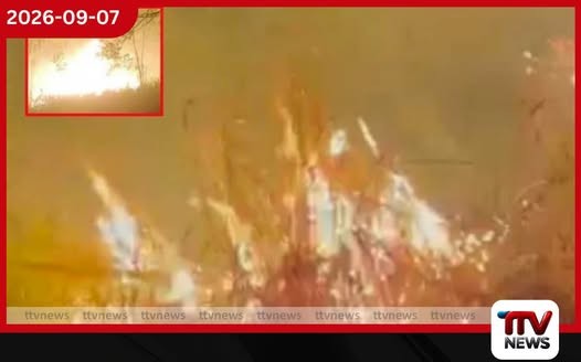 වියළි කාලගුණය හමුවේ වැල්ලවාය සපුගොඩ කඳු රක්ෂිතයට නාඳුනන ගිනි තැබීමකින් දැවැන්ත පරිසර විනාශයක්