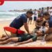 කිරින්ද මුහුදේ දිය නාමින් සිටියදී දිය රළකට හසුව ගසාගෙන ගිය තරුණයා තංගල්ල පොලිස් ජීවිතාරක්ෂකයින් බේරාගෙන ඥාතීන්ට භාරදෙයි!