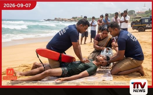 කිරින්ද මුහුදේ දිය නාමින් සිටියදී දිය රළකට හසුව ගසාගෙන ගිය තරුණයා තංගල්ල පොලිස් ජීවිතාරක්ෂකයින් බේරාගෙන ඥාතීන්ට භාරදෙයි!