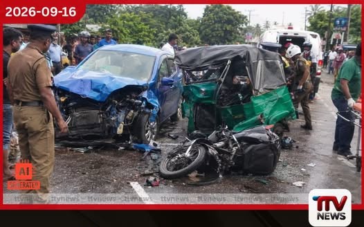 මට්ටක්කුලිය ප්රදේශයේ රථ තුනක් ගැටී සිදු වූ මාරක අනතුරකින් පුද්ගලයින් දෙදෙනෙකු ජීවිතක්ෂයට පත්වෙයි