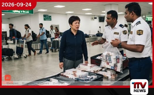 කටුනායක ගුවන් තොටුපොළේදී නීතිවිරෝධී දුම්වැටි 8,600ක් සමඟ 58 හැවිරිදි චීන ජාතික කාන්තාවක් අත්අඩංගුවට
