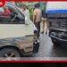 හැටන් දික්ඔයදී ලොරි රථයක් සහ වෑන් රථයක් මුහුණට ගැටෙයි