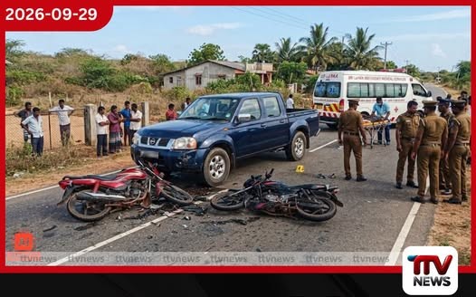 යතුරුපැදි දෙකක් ගැටී බිම වැටුණු 22 හැවිරිදි යතුරුපැදිකරු ඉදිරියෙන් ආ කැබ් රථයකත් ගැටී මෙලොව හැරදා ගිහින්!