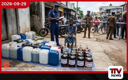 කටුබැද්දේදී මත්පැන් ලීටර් 78කට අධික ප්රමාණයක් සමඟ 38 හැවිරිදි සැකකරුවෙකු අත්අඩංගුවට