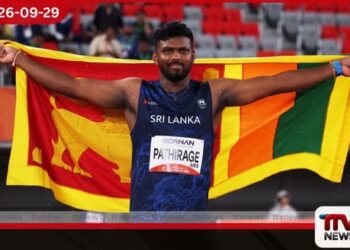 ආසියානු ක්‍රීඩා උළෙලේ රන් පදක්කම දිනූ හෙල්ල විසිකිරීමේ ලෝක ශූර රුමේෂ් තරංග හෙට දිවයිනට