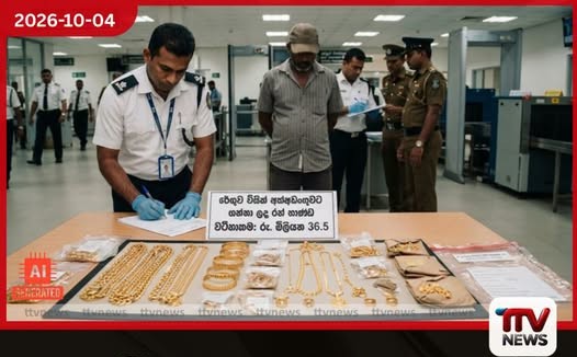 රු. මිලියන 36.5කට වැඩි ස්වර්ණාභරණ සමඟ ගුවන් මගියෙකු අත්අඩංගුවට