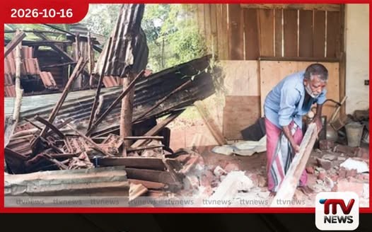 මුලතිව් තුනුකායී නිවසක ගේට්ටුව කඩා දොරත් බිඳගෙන ඇතුළු වූ වන අලි දෙදෙනා වී ගෝනි හතරක්ම හිස් කරයි