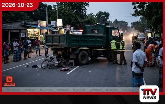 67 හැවිරිදි පාපැදිකරු චුන්නාකම්හිදී ටිපර් එකක හැප්පිලා අවසන් ගමන් යයි